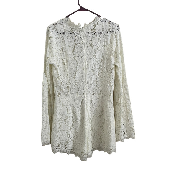Endless Rose Women Size Medium V Neck Lace Romper Bell Sleeves - Picture 12 of 12